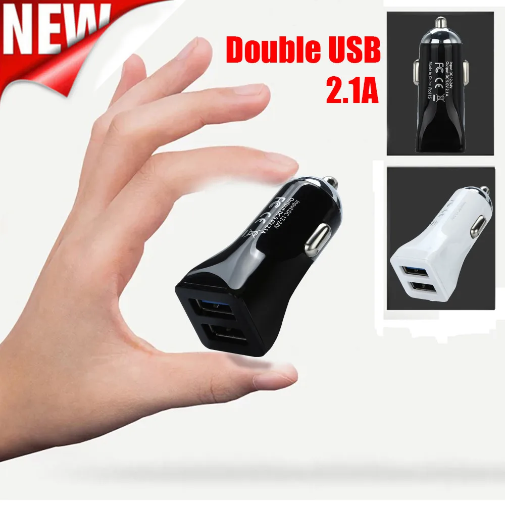 Гальваническая крышка двойное Usb Автомобильное зарядное устройство двойной