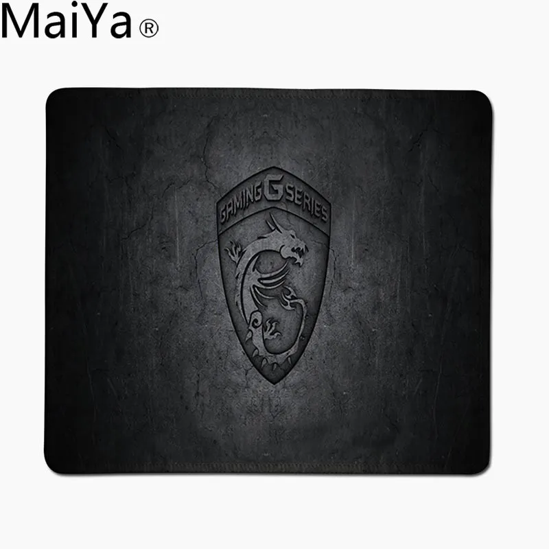 MaiYa простой дизайн Msi Dragon Логотип Индивидуальные коврики для мыши компьютер Аниме Коврик для мыши и ноутбука резиновая мышь прочный Настольный коврик для мыши