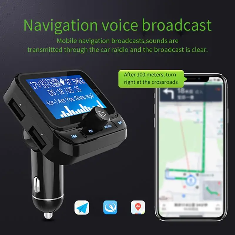 Mp3 плеер Onever с функцией громкой связи FM передатчик вращение на 90 градусов Bluetooth 4 1