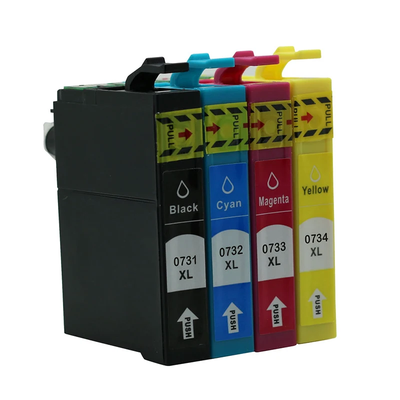 4 шт. совместимый картридж для принтера epson 73 T0731 T0734 стилуса C79 C90 C92 C110 CX3900 CX3905 CX4900 |