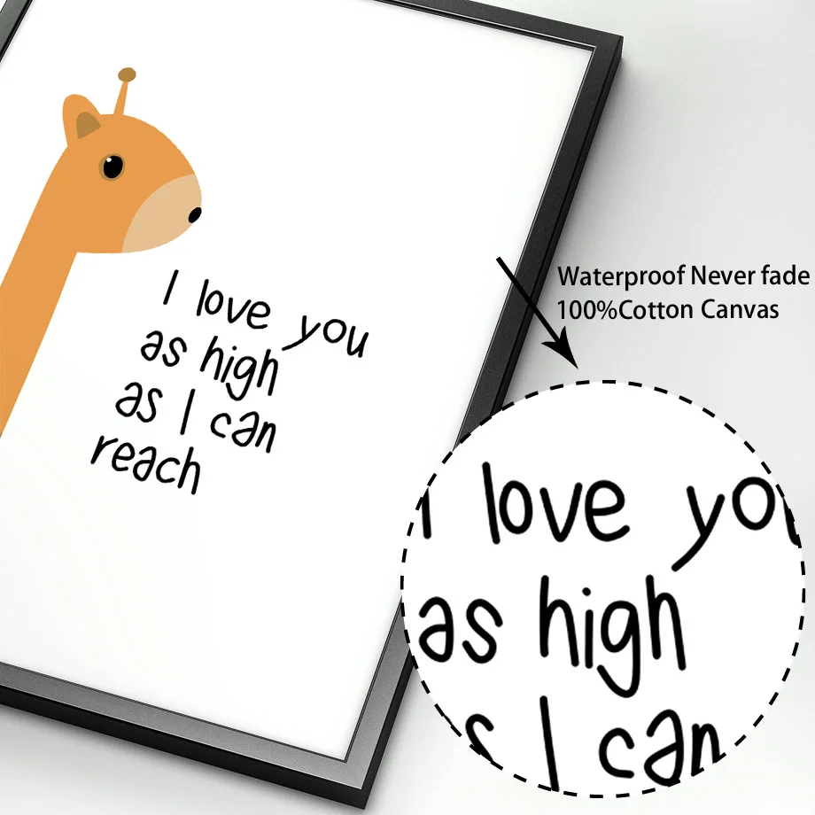 Cartoon Bear Giraffe Dinosaur Elephant Wall Art Canvas Painting Nordic Posters And Prints Pictures For Kids Room Home Decor | Дом и сад