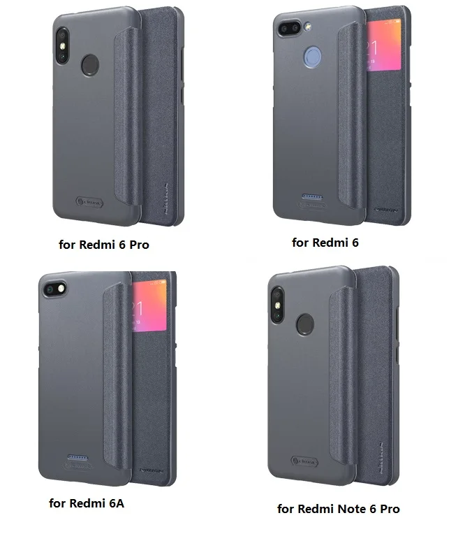 Кожаный чехол NILLKIN для Xiaomi Redmi 4 Pro redmi 6a блестящий книжка из искусственной кожи note 6