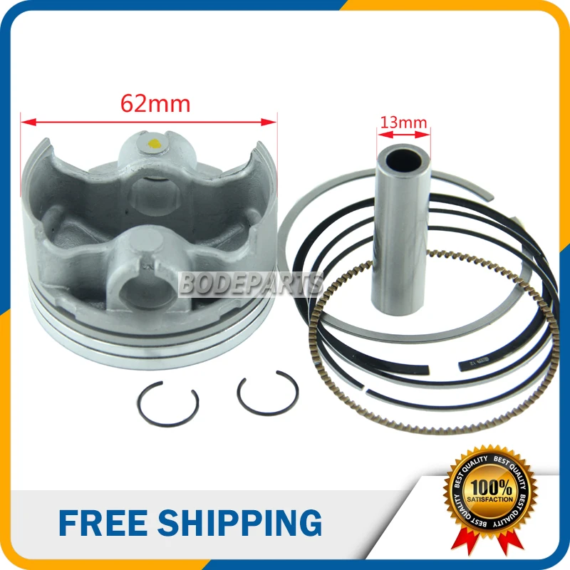 

HH135 Motorcycle 62MM 62 13mm 13 Four 4 valve YX yinxiang 170cc 160cc 170 160 cylinder engine piston ring kit set for Dirt Bike