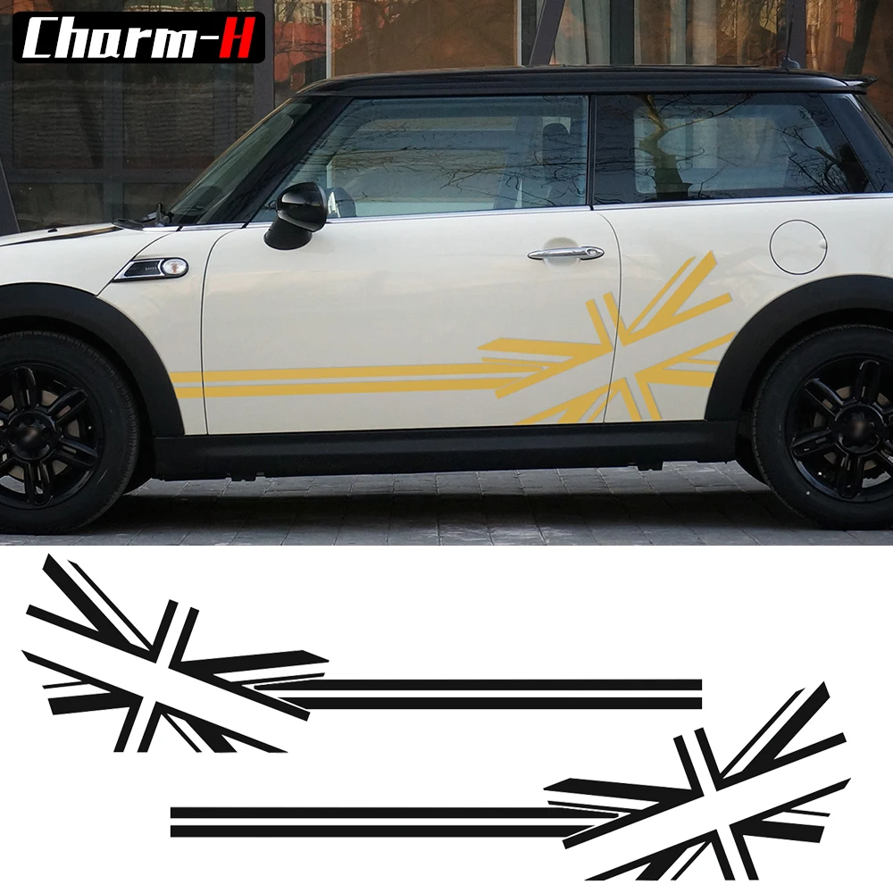 2 шт. Флаг Союза Джек боковые полосы дверные наклейки для BMW MINI Cooper S Countryman R60 F60 F55 F56