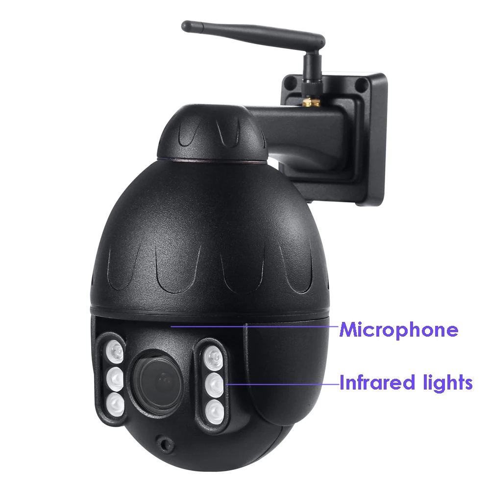 1080 P PoE IP PTZ IP Камера открытый стандарт Onvif 5X зум Водонепроницаемый двухстороннее аудио SD карта купольная Камера 2MP H.264 ИК возможностью погружения на глубину до 30 м P2P видеонаблюдения Камера