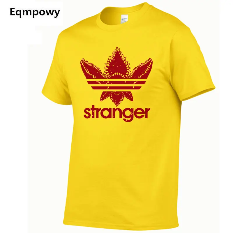 Новый Уличный бренд странные вещи о-образным вырезом хлопковая Футболка мужская