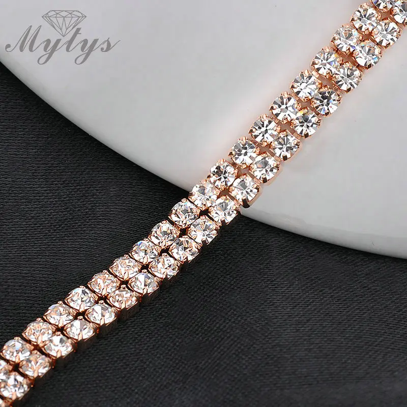 Mytys модный Теннисный браслет двухслойный цепочка для женщин B863 B862|bracelets for|tennis