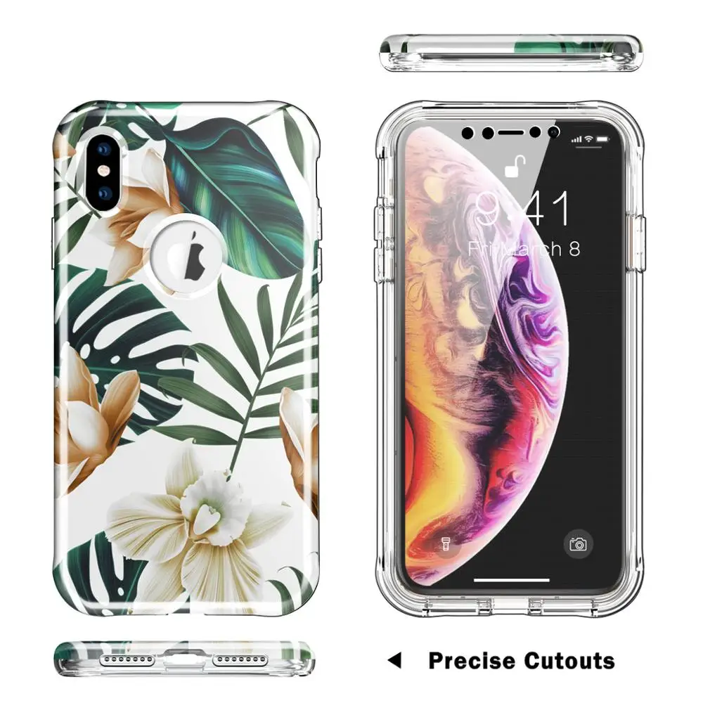 Ударопрочный чехол для iPhone XR XS Max 8 7 встроенная защита экрана Защита всего тела