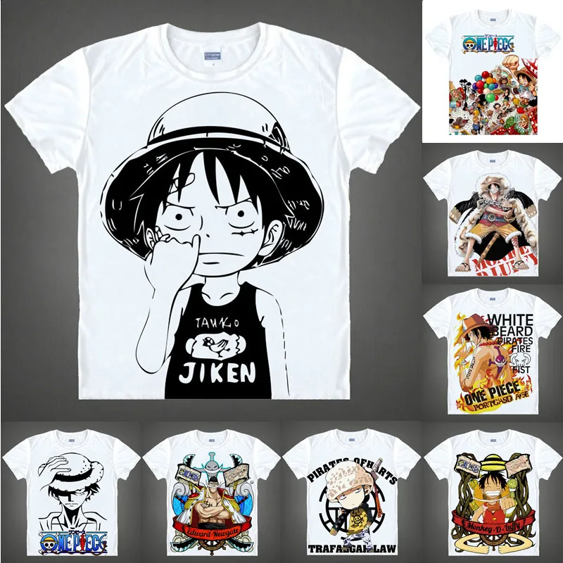 Coolprint Футболка с изображением в стиле аниме ONE PIECE футболки соломенная шляпа