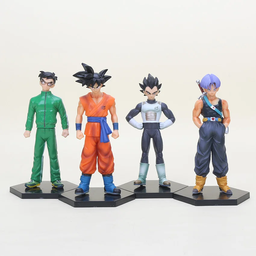 12 шт./компл. Dragon Ball Z фигурки Супер Saiyan Vegeta Trunks Yamcha Son Goku Gohan модель игрушки|dragon ball z