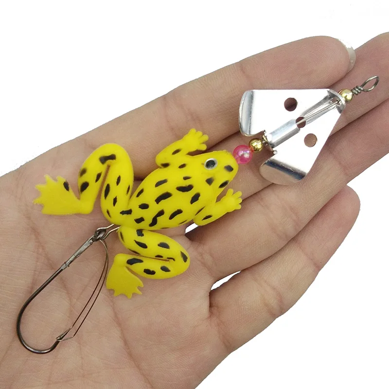 4 шт резиновый мягкий Лягушка Блесен зеленый желтый прозрачный плавающая лягушка