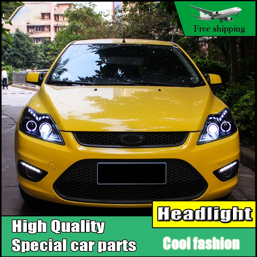 Автомобильный Стайлинг Головной фонарь для Ford Focus MK2 фары 2009 2011 светодиодный DRL Bi