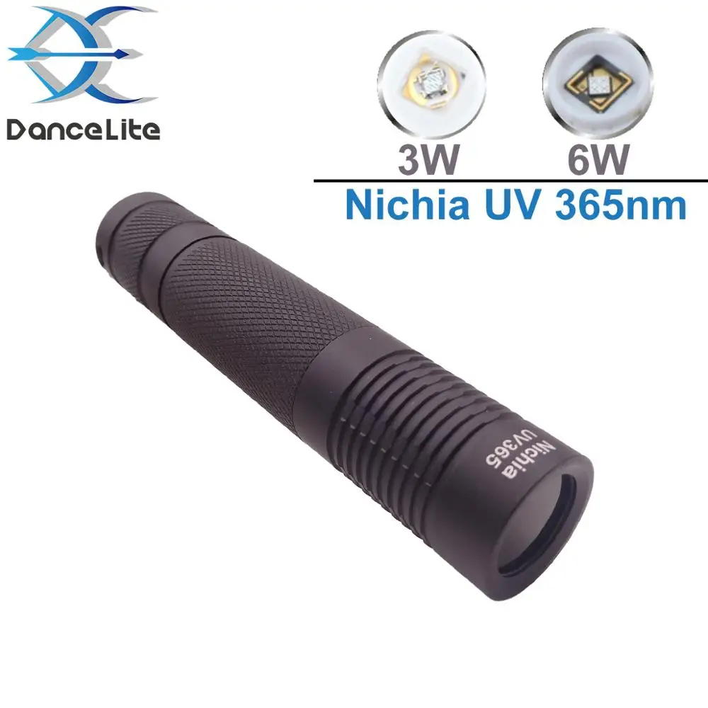 S9 Nichia UV 365nm 6W/3W 1 MODE светодиодный фонарик Фонарь ультрафиолетового для обнаружения
