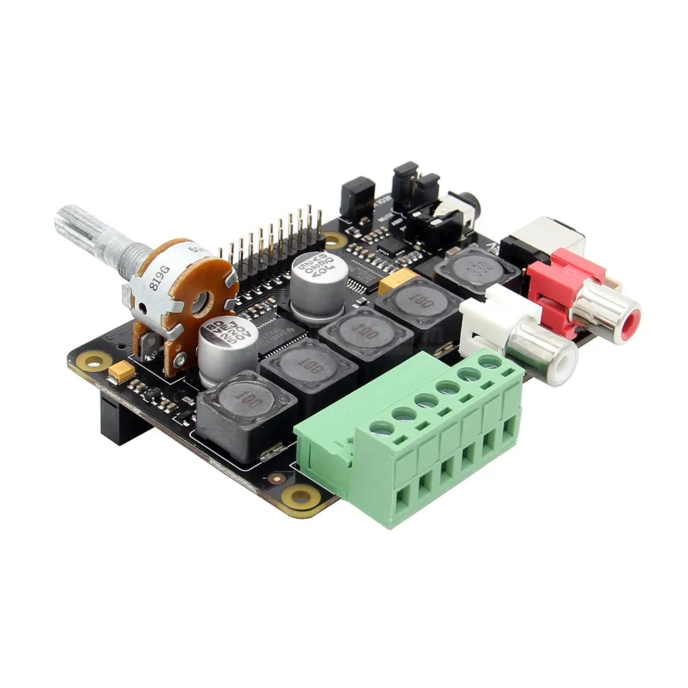 Raspberry Pi DAC Full HD Class D усилитель I2S PCM5122 X400 аудио Плата расширения 4 Модель B/3B +/3B