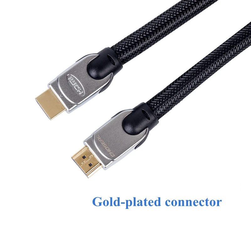 Choseal HDMI кабель 2,0 V 3D 4K* 2K диаметр 11,11 мм HD2.0 кабель нейлоновый плетеный провод для PS3/tv/компьютера/проектора/мультимедиа