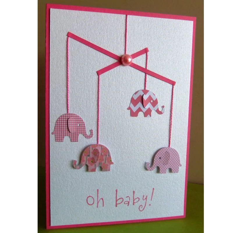 cute Elephants Animal Cutting Dies Scrapbooking Metal Embossing Stamps for diy handmade cards new hot | Дом и сад
