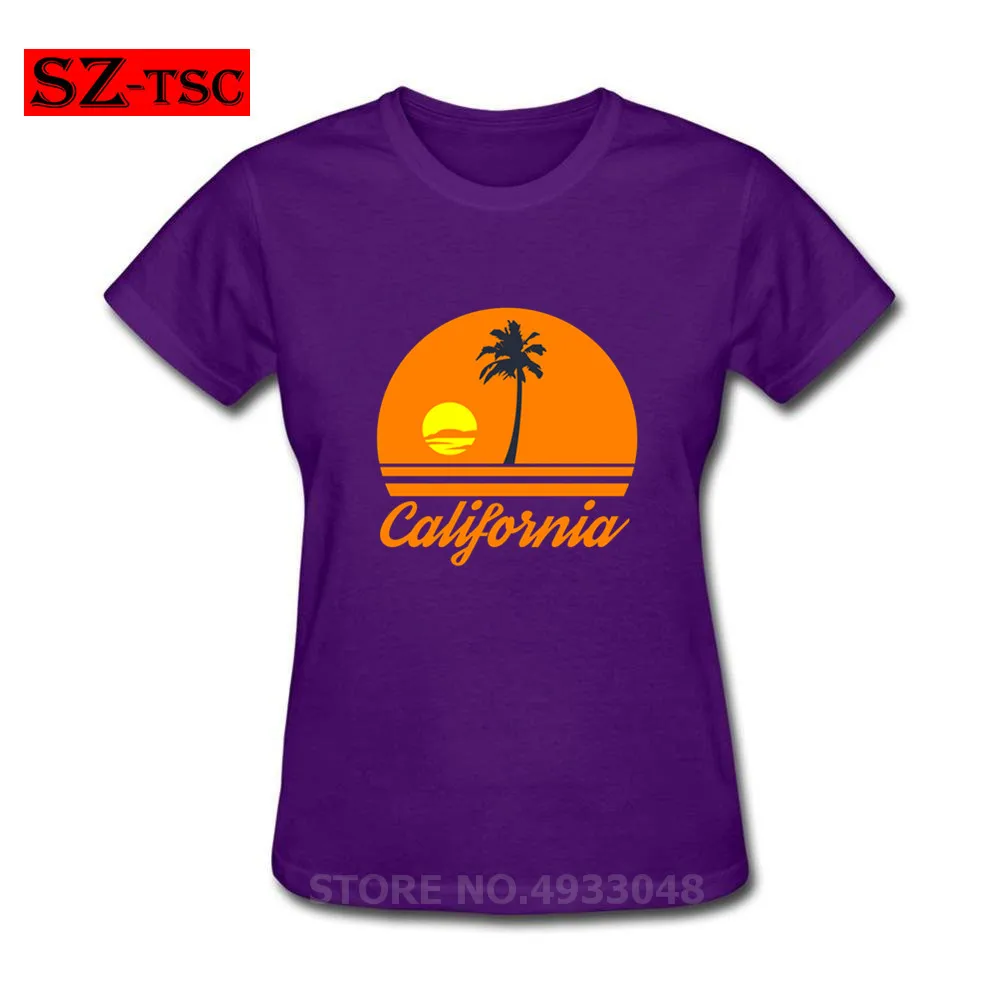 Famicom футболка California футболки "закат" негабаритная уличная футболка рубашка хлопок короткий рукав Забавный принт Женская футболка XXXL - Цвет: 7