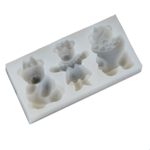 

Bear Shape Instant Fondant Silicone Lace Mold Cake Mold Baking Tools Cake Decorating Tools D321