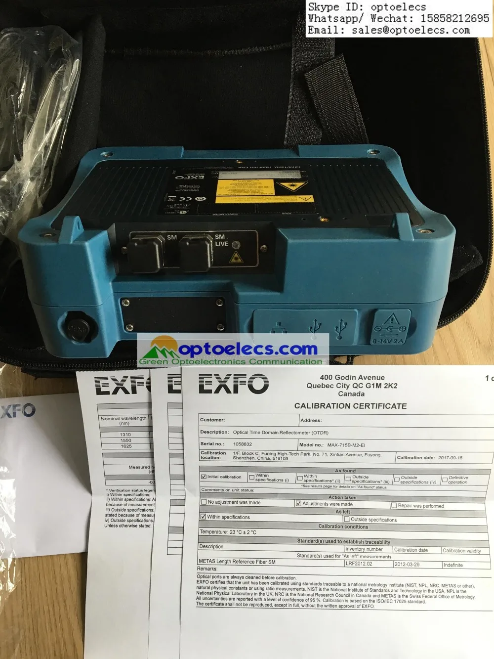 Новинка 100% оригинальный EXFO MAX 715B M2 MAXTESTER SM OTDR 1310/нм Live нм три длины