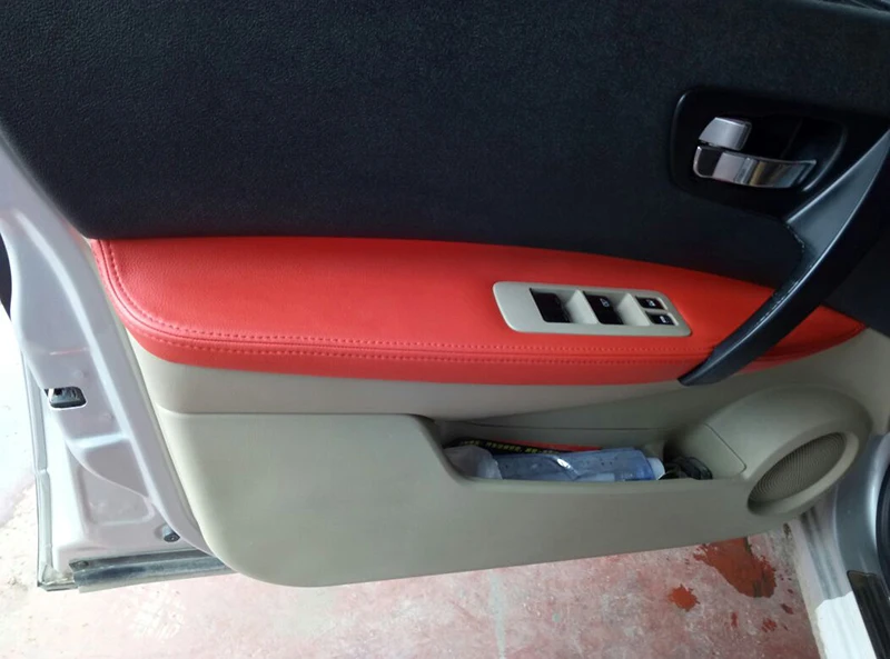 Подлокотник для внутренней двери кожаный чехол Nissan Qashqai 2008 2009 2010 2011 2012 Mirco fiber Leather