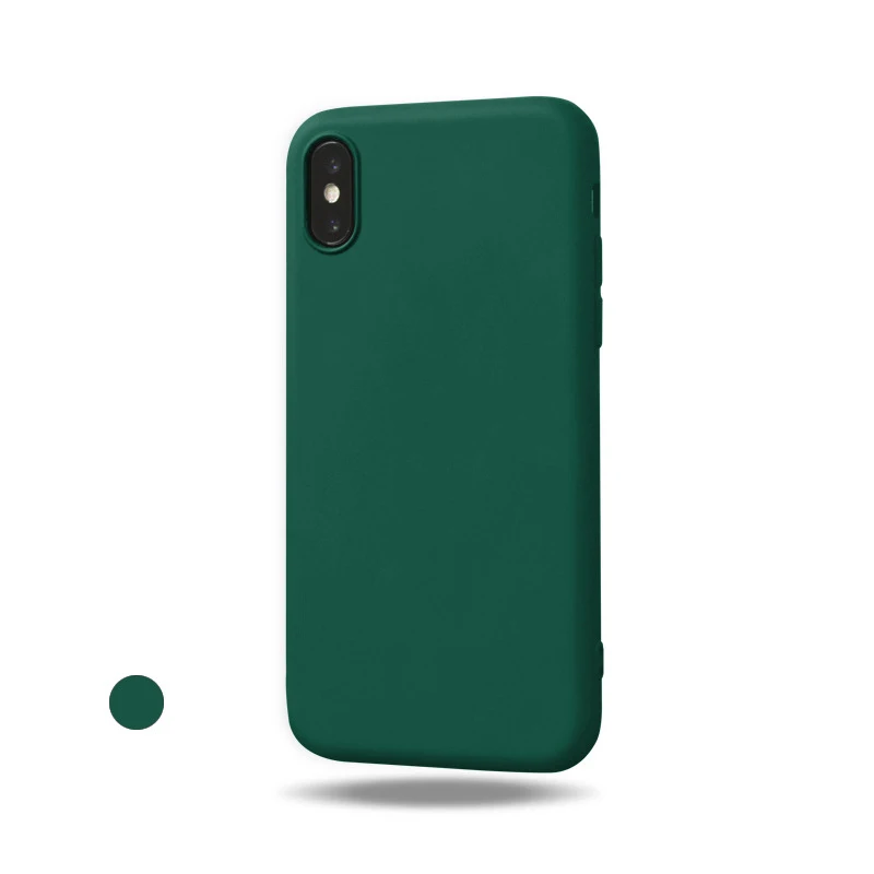 For iPhone7/6/8/X/XS MAX pure color Mobile phone protection case Silica gel material Delicate Back cover for male/female |
