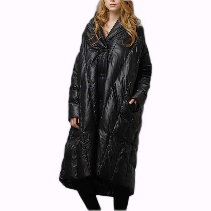Модная Повседневная свободная и стандартная Длинная зимняя куртка утепленные