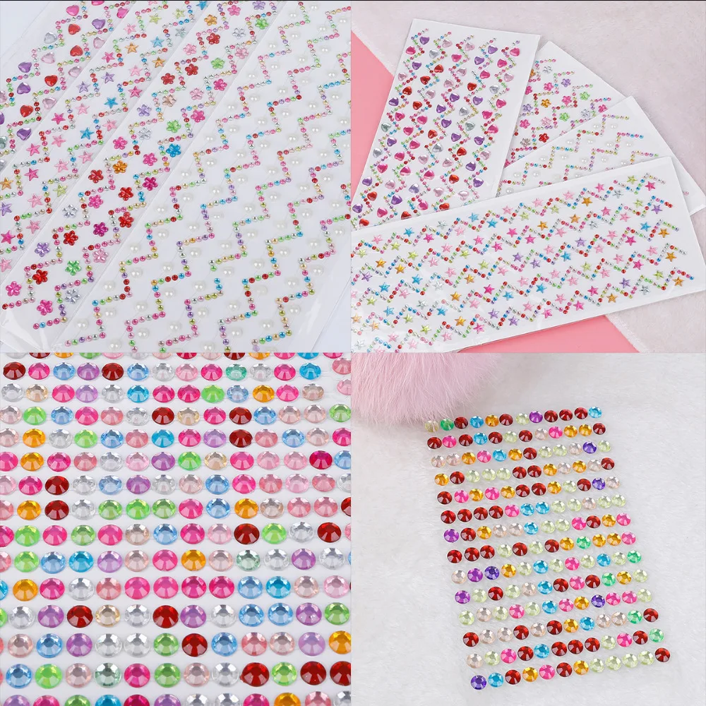 Hot Beauty 4mm Crystal Rhinestones Decor Jewelry Car Decal Styling Accessories Mobile/PC Art Adhesive Stickers | Украшения и