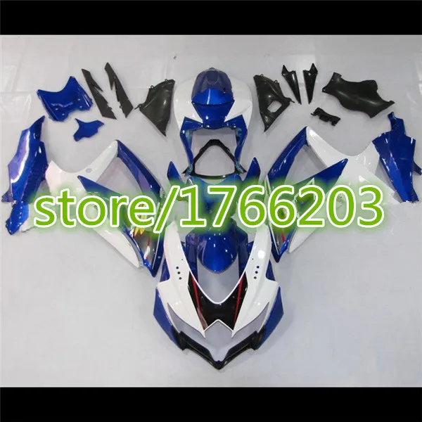 Для GSXR600 2008 2010 синий белый черный GSXR750 GSX R600 R750 08 10 09 2009 ABS Обтекатель Набор Ning|abs