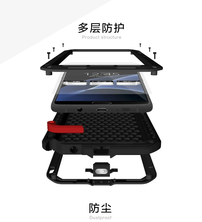 Водонепроницаемый металлический чехол LOVE MEI для SAMSUNG Galaxy S10 S8 S9 S20 Plus Note 10 9 8 A3 A5 2017 A6