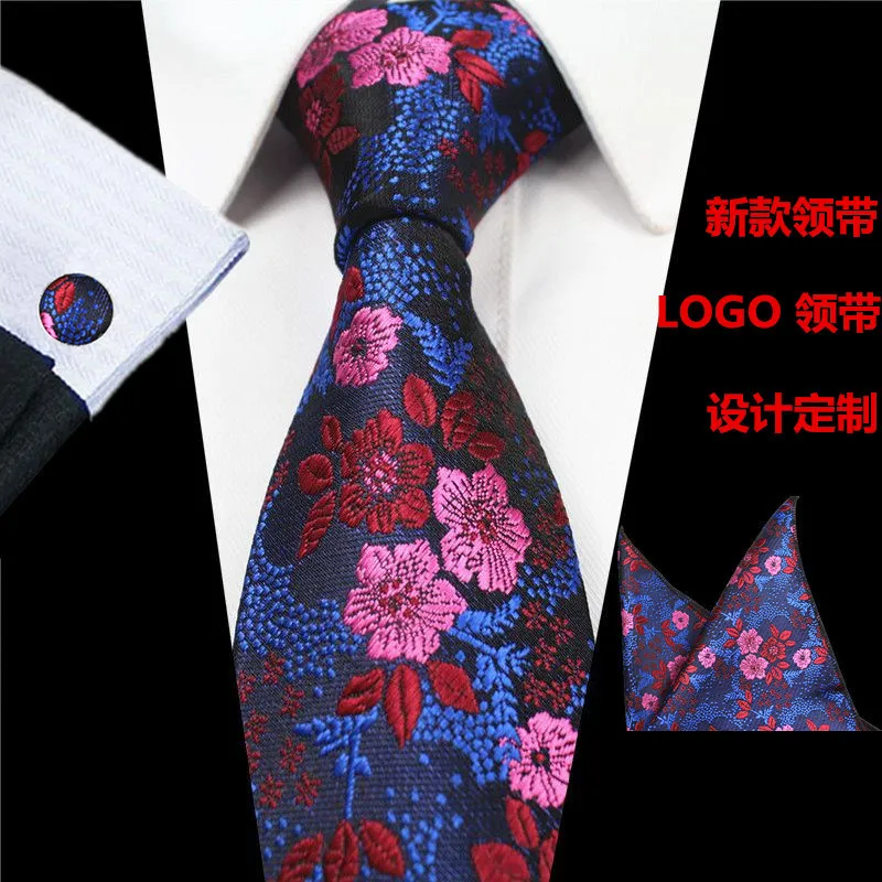 

New Fashion Necktie Groom Gentleman Tie Set Wedding Birthday Party Gifts Tie For Men Gorgeous Silk Gravata Slim Arrow Tie Set