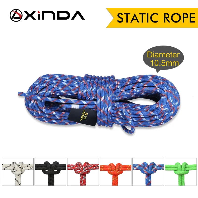 

XINDA Camping Rock Climbing Rope 10.5mm Static Rope Diameter High Strength Lanyard Safety Climbing Equipment SurvivaL