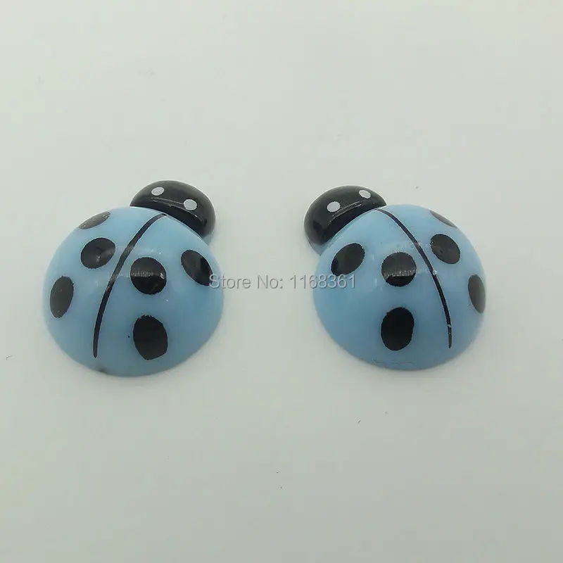 

1 шт./лот резиновая плоская задняя Имитация животных синяя Божья коровка 19 мм Кабошоны Ювелирные изделия заколка для телефона головной убор ...