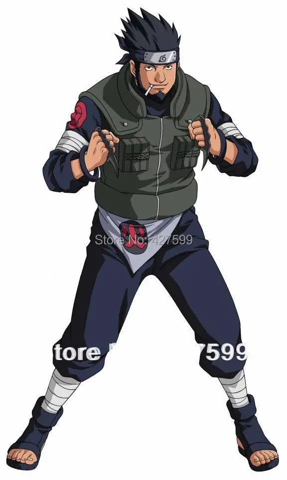 Наруто Асума Сарутоби Косплэй костюм костюмы на Хэллоуин Бесплатная доставка |