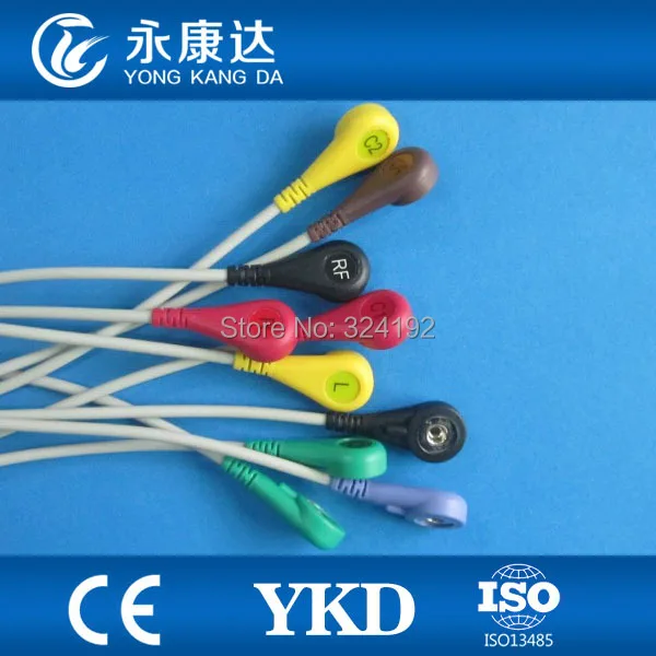 Бесплатная доставка совместимый с Schiller EKG кабель 10 leadwires ECG терпеливая Кнопка