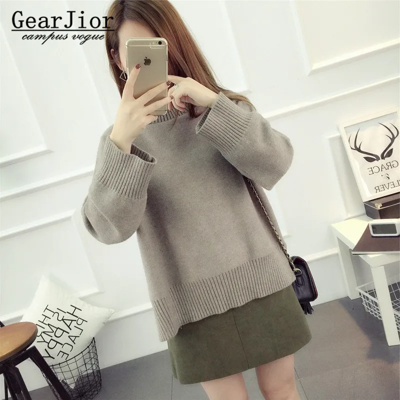 Новинка 2017 года Лидер продаж женские осенне-зимние свободные вязаные свитера