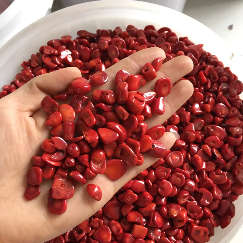 50 г натуральный красный коралловый гравий горный хрусталь кварц минеральный