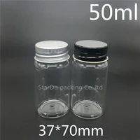 10pcslot 3770mm 50ml screw neck glass bottle for vinegar or alcoholcarftstorage candyliquid cosmetic bottles