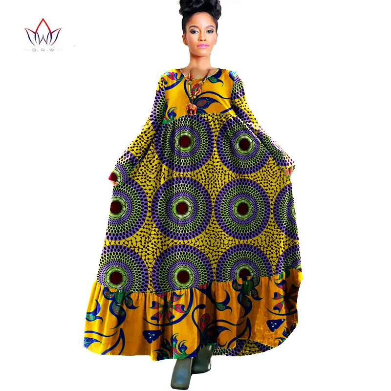 Brw в африканском стиле Одежда традиционная базенская Riche осеннее платье Boho style Robe Femme Макси платье женские Платья Туника Платья WY931
