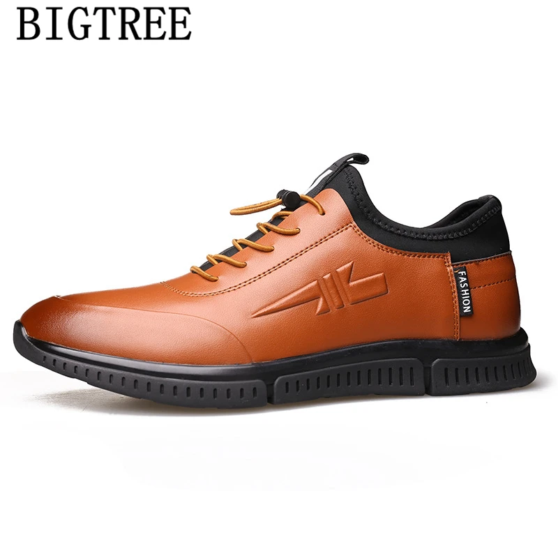 Mens Casual Shoes Hot Sale Leather Men 2022 Designer High Quality Black Sneakers Chaussures Hommes En Cuir Luxe | Обувь