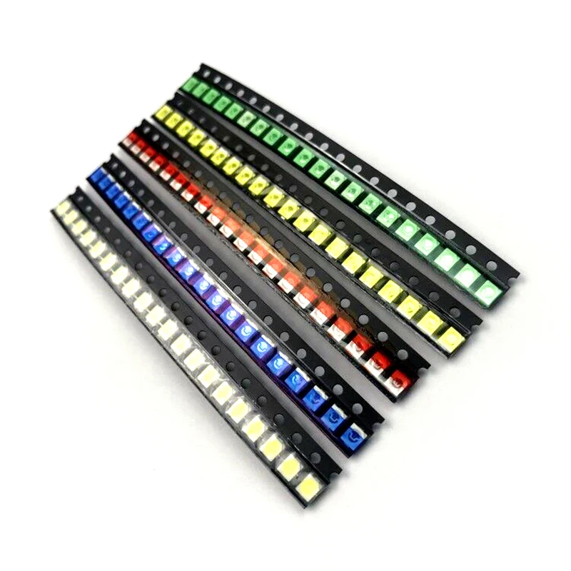 100 шт. супер ярсветодиодный светодиоды 1210 3528 SMD 5 цветов