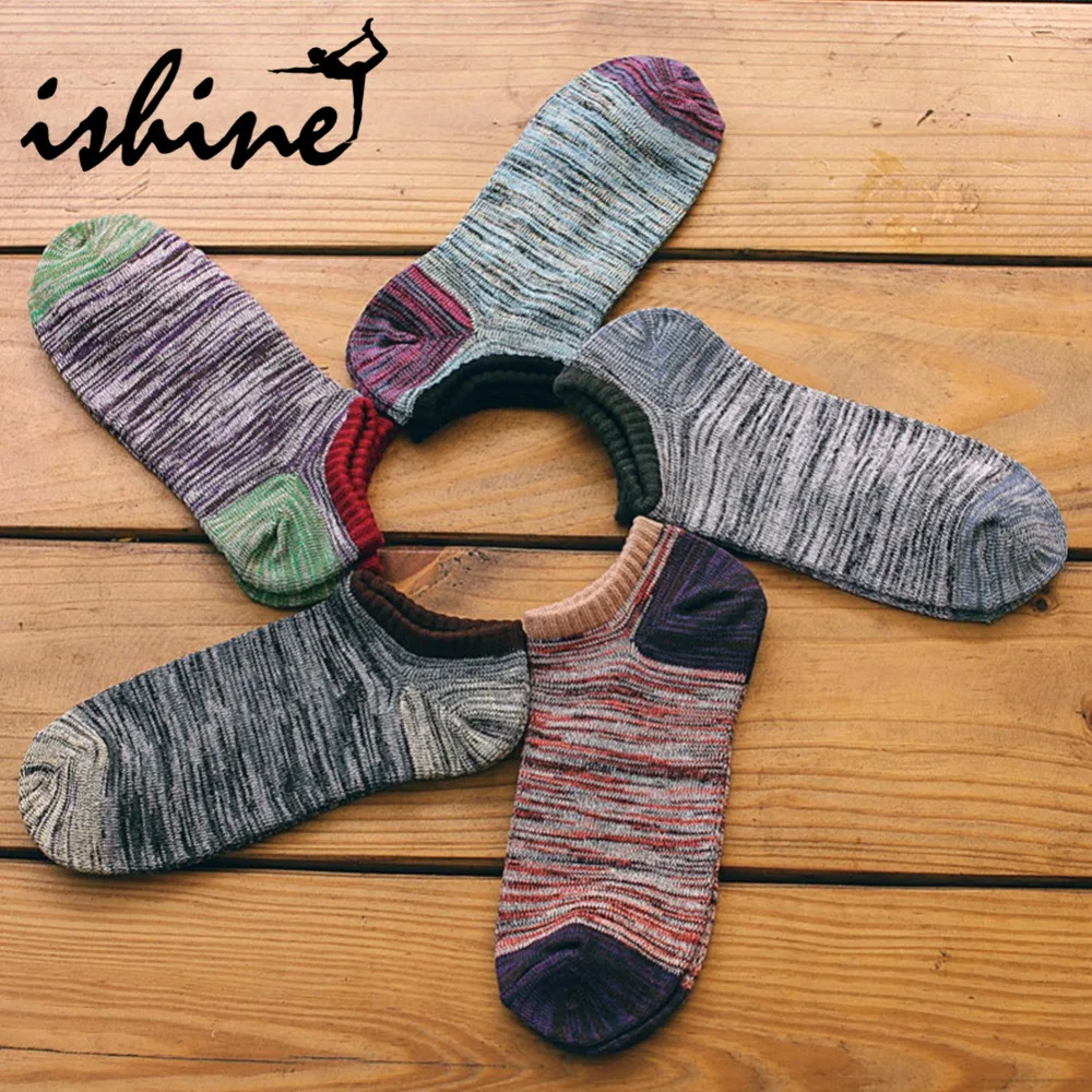 Для женщин yoga спортивные короткие носки до лодыжки Лодка низкий разрез милые бег