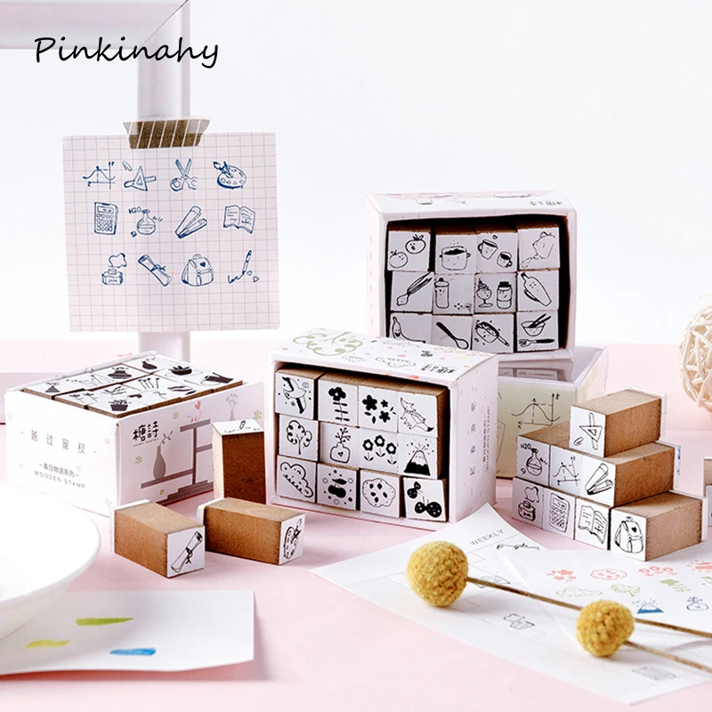 Vinatge растения для повседневной жизни украшения Штампы деревянные и резиновые