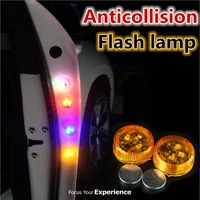 2pcs wireless magnetic led car door opening warning light bulb strobe flash waterproof anti rear end collision led safety lamp