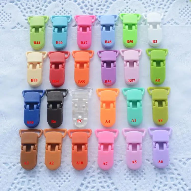 Много цветов 80 шт 20 мм КАМ бренд пластиковые зажимы прозрачная соска держатель