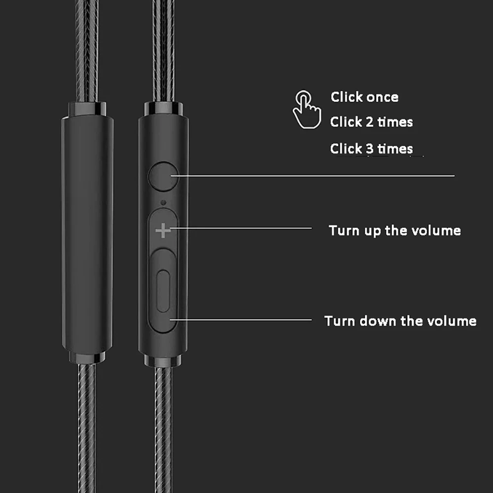 Bass проводные наушники с микрофоном 3 5 мм jack спортивные наушники-вкладыши стерео