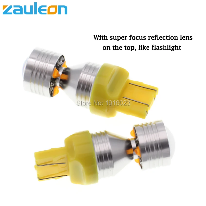 Zauleon 2 шт. T20 7443 W21/5 Вт Желтый Янтарный 20 Светодиодный светильник для автомобиля с