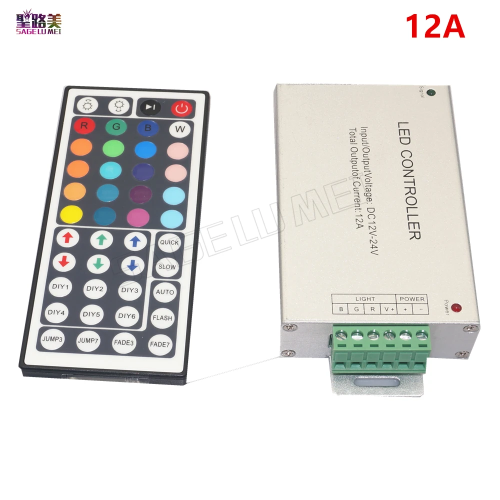 Бесплатная доставка DC12V 24V 12A / 24A 44key ИК пульт дистанционного управления Led RGB
