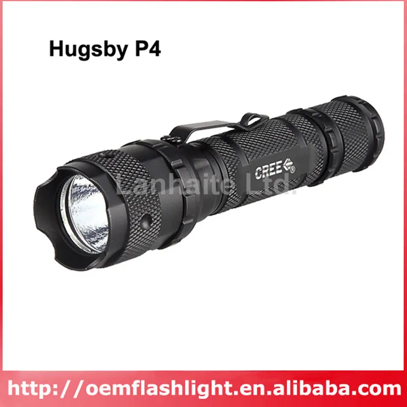 Фонарик Hugsby P4 Cree светодиодный 250 люмен 3 режима черный (1x18650/2x16340 / 2x CR123)|flashlight reader|led