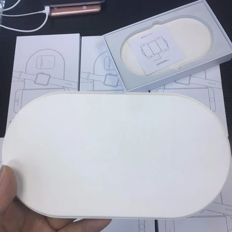 Новое зарядное устройство для apple Watch 2 3 Airpower QI Беспроводное iPhone X 8 plus Galaxy S8 S6 S7 s9 edge