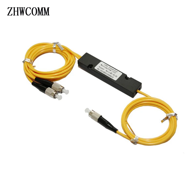 ZHWCOMM 10 шт. FC UPC 1X2 волоконно оптический разветвитель FBT муфта 1x2 FC/UPC Одномодовый